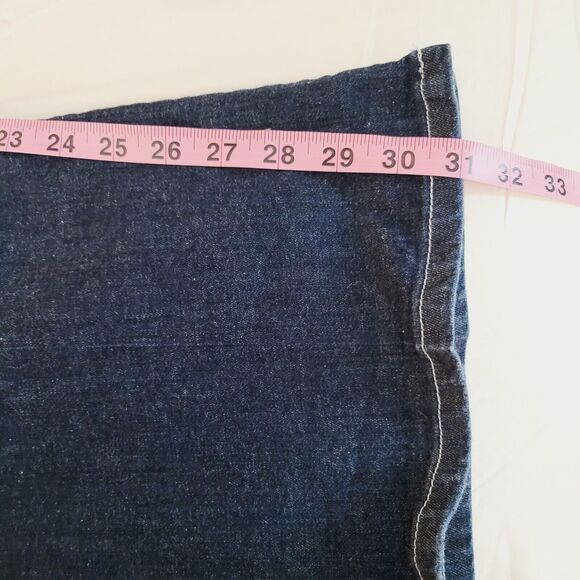 Lane Bryant Jeans Womans 18 Blue Bootcut Dark Wash Demin Contrast Trim Stretch - Picture 12 of 14